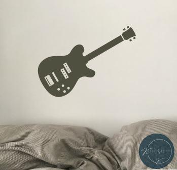 50107 - Guitar matt vinyl wall art decal 780mm x 310mm